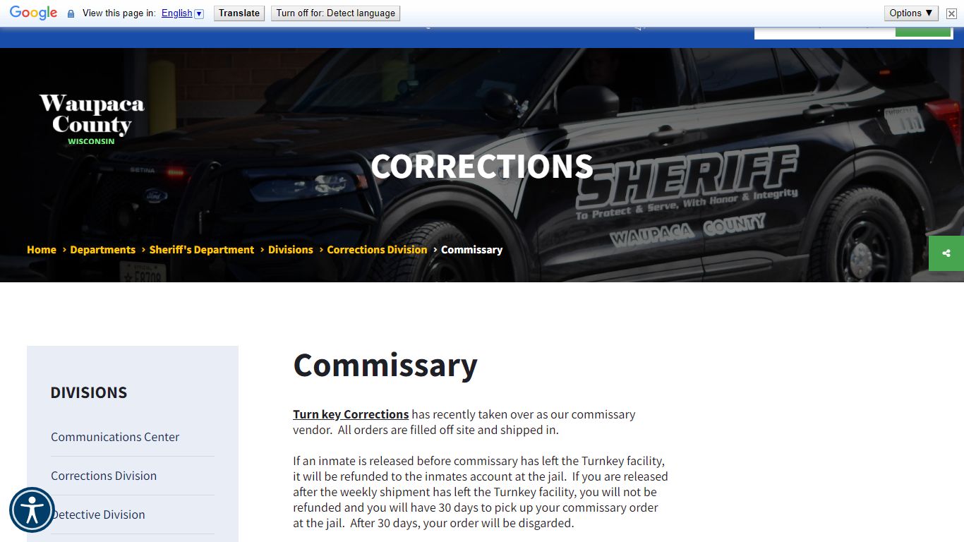Corrections - Waupaca County, Wisconsin
